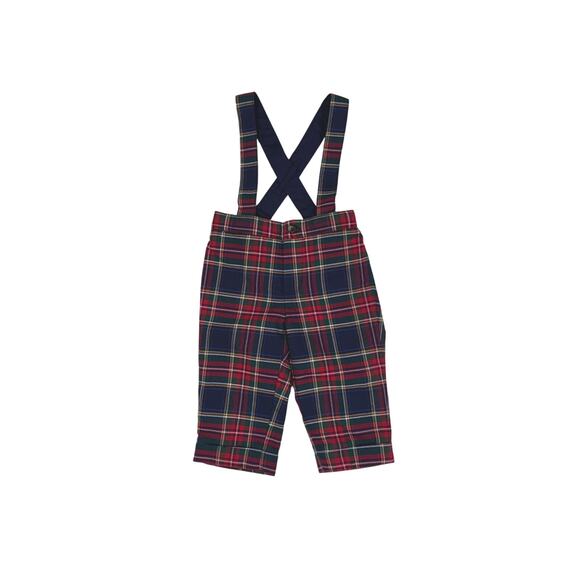 Janie and Jack Baby Plaid Suspender Pant - Picture 1 of 4